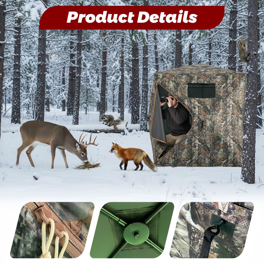 Hunting & Outdoor Supplies Carterton - Kamuflażowa namiotowa budka myśliwska, łatwa w