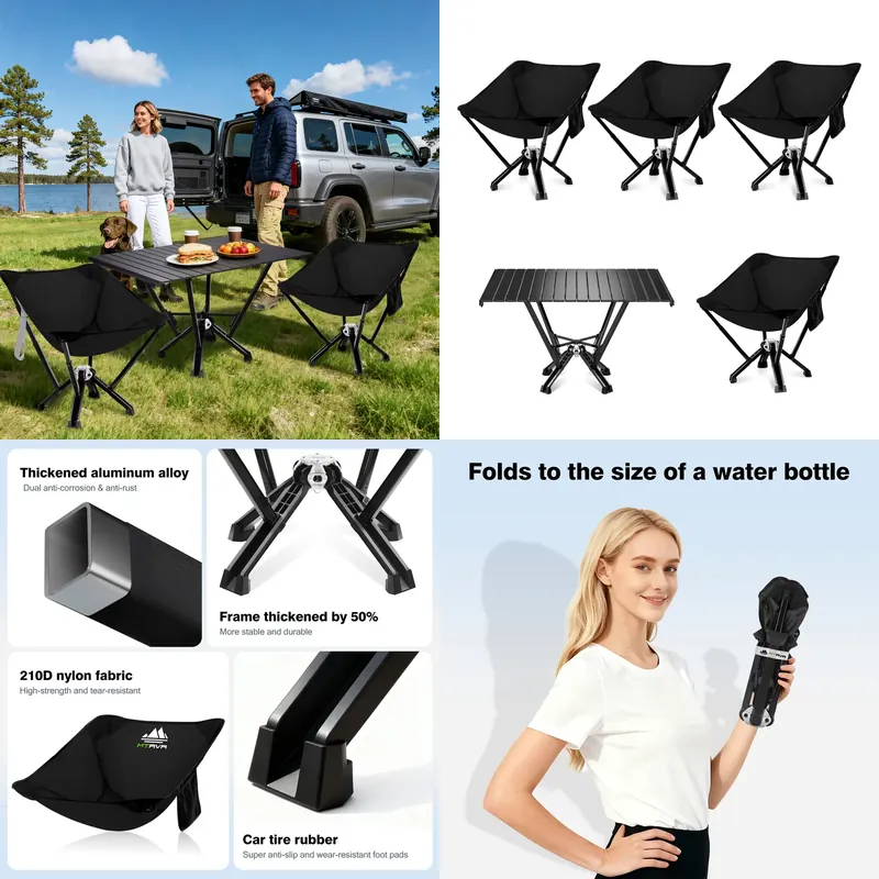 Hunting And Fishing Outdoor Chairs - Wytrzymałe aluminiowe krzesło składane, powiększone przenośne
