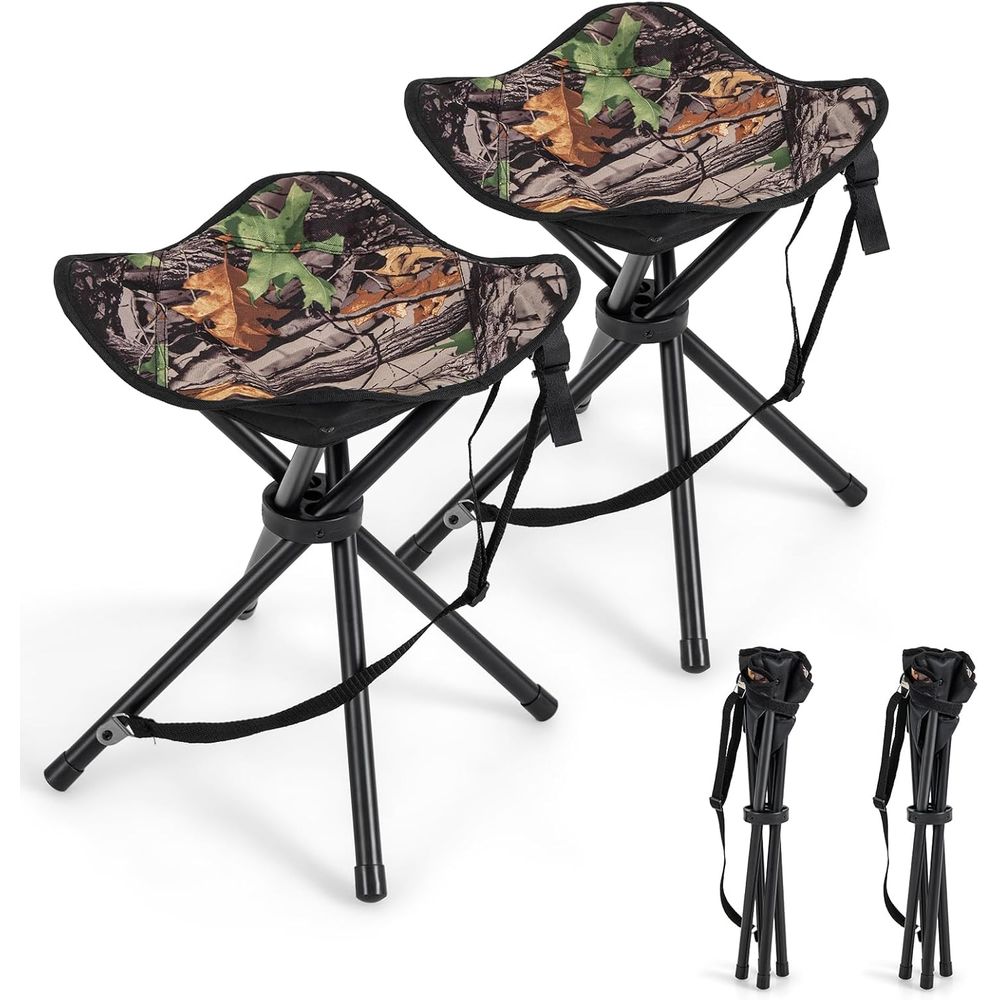 Hunting And Fishing Outdoor Chairs - 2 sztuki przenośnych, lekkich stołków myśliwskich