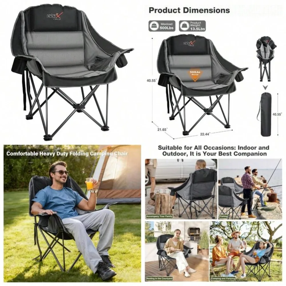 Ogromne krzesło kempingowe dla – Hunting And Fishing Outdoor Chairs recenzja i cena