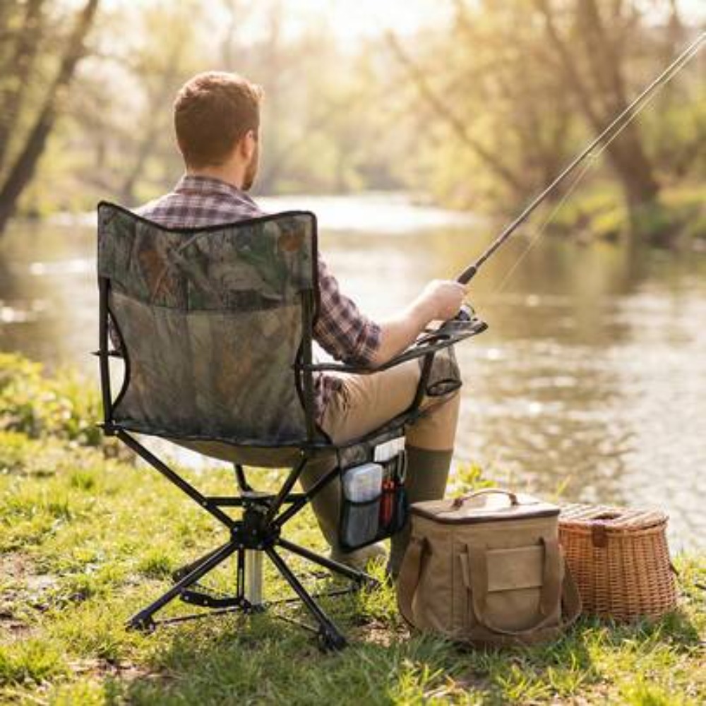 Krzesło myśliwskie z obrotową  – Hunting And Fishing Outdoor Chairs recenzja i cena