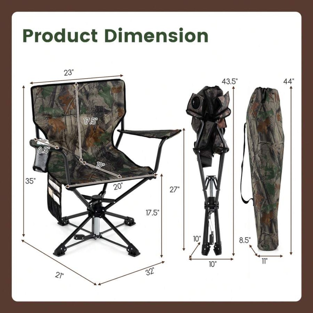 Krzesło myśliwskie z obrotową  – Hunting And Fishing Outdoor Chairs recenzja i cena