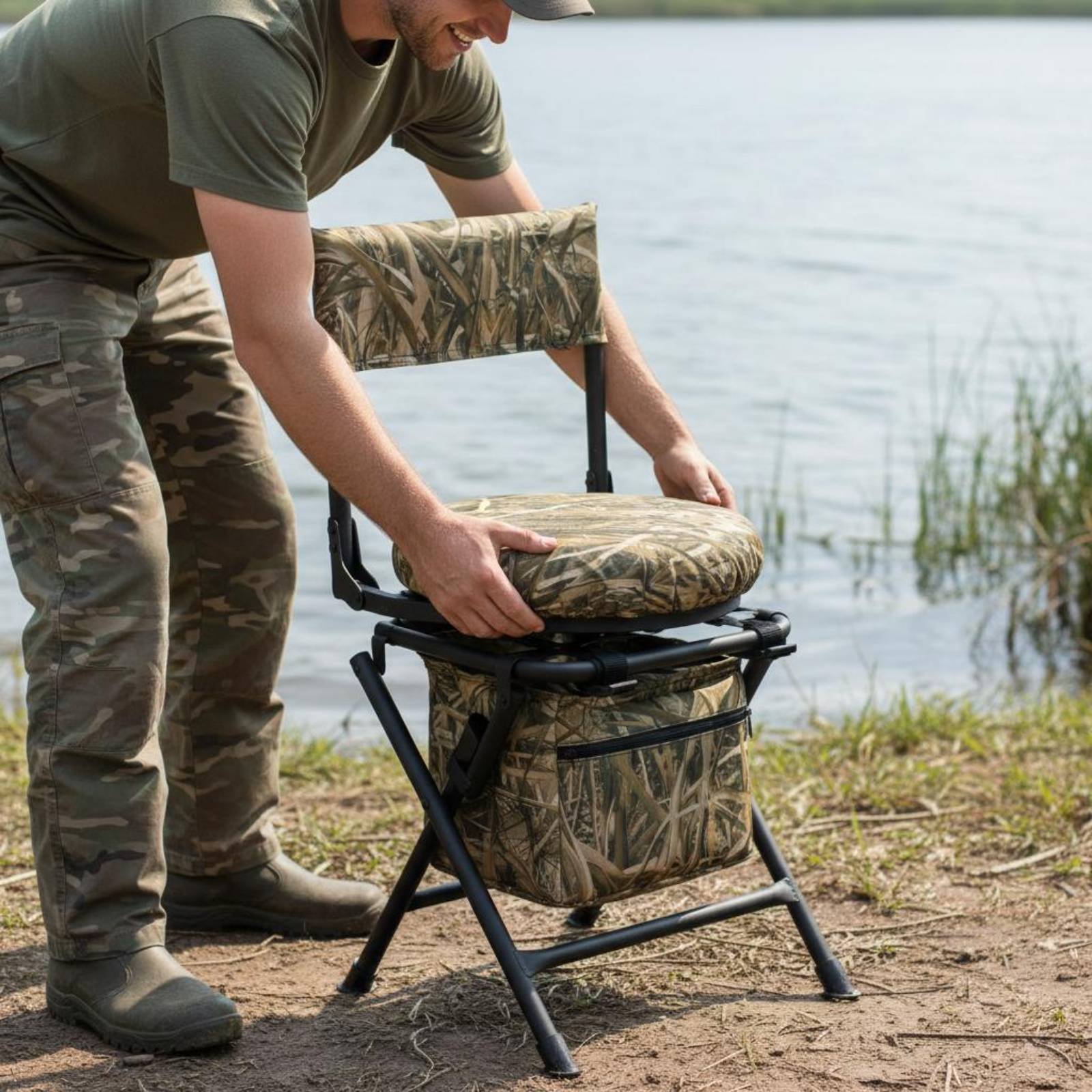 Składane krzesło wędkarskie, s – Hunting And Fishing Outdoor Chairs recenzja i cena