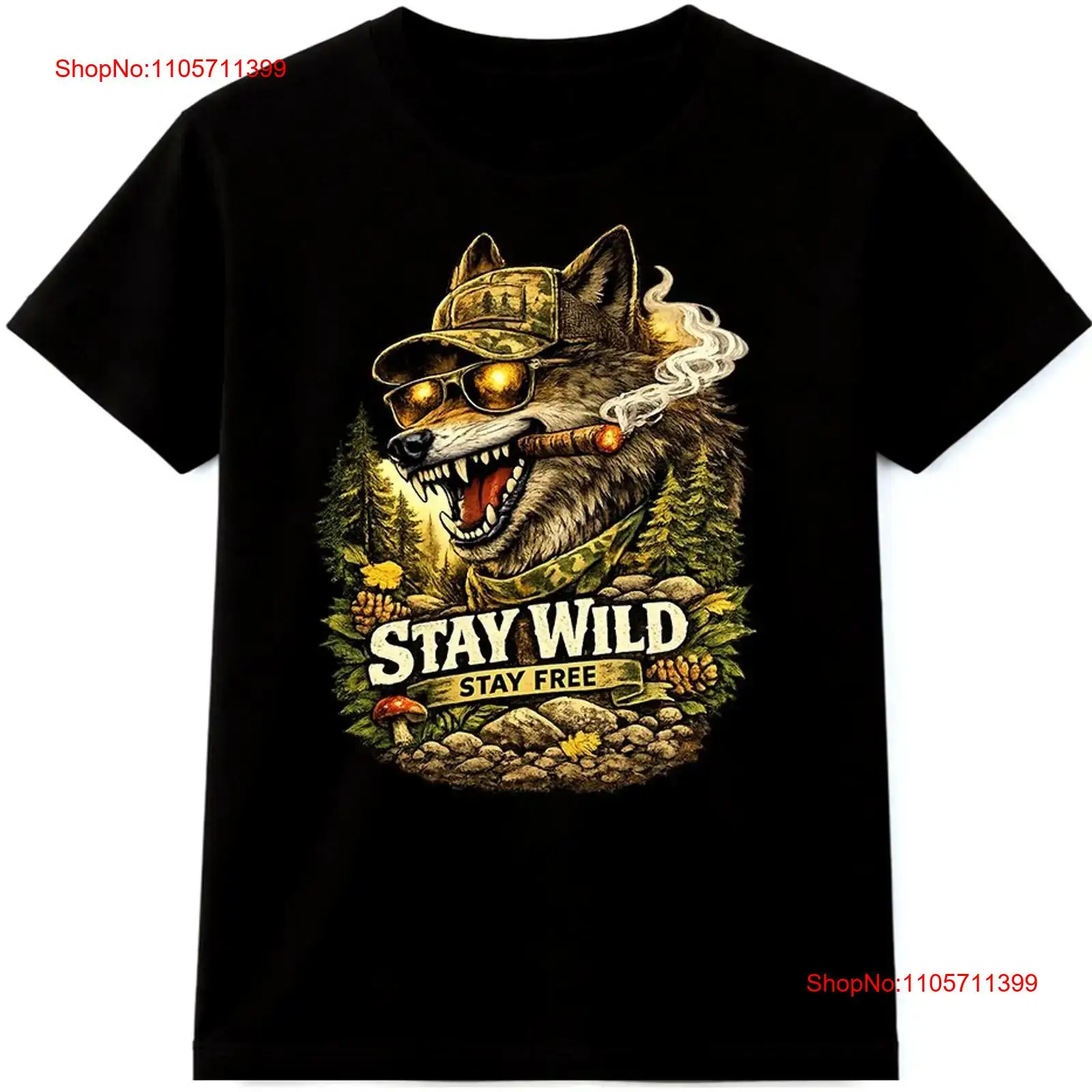 Koszulka z wilkiem Stay Wild F – Wildman Hunting & Outdoor Robertson Photos recenzja i cena