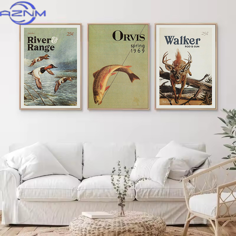 AZNM Retro Plakat w stylu vint – Outdoor Hunting Pictures recenzja i cena