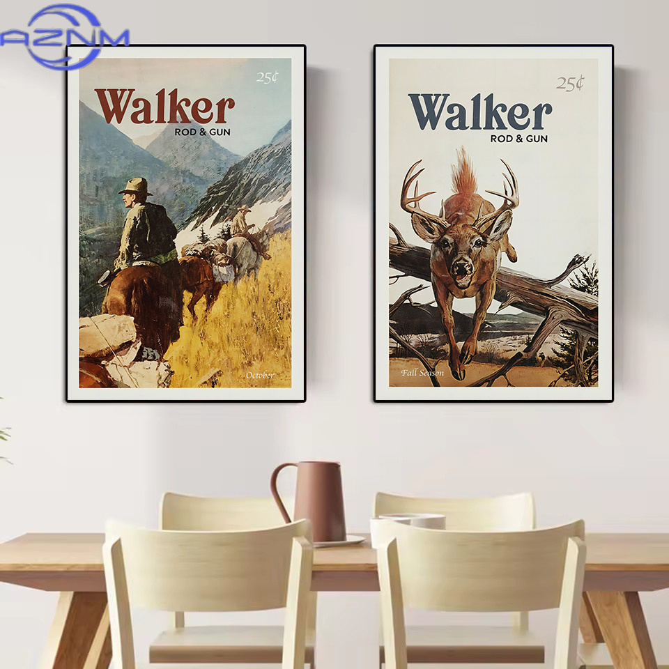 AZNM Retro Plakat w stylu vint – Outdoor Hunting Pictures recenzja i cena